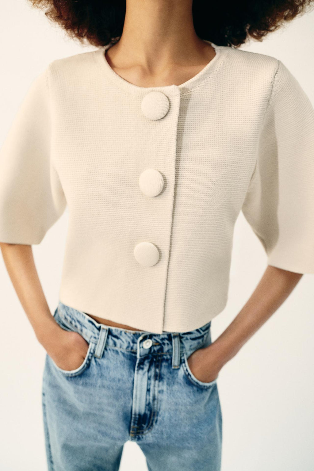 Ivory Muse Cropped Vest