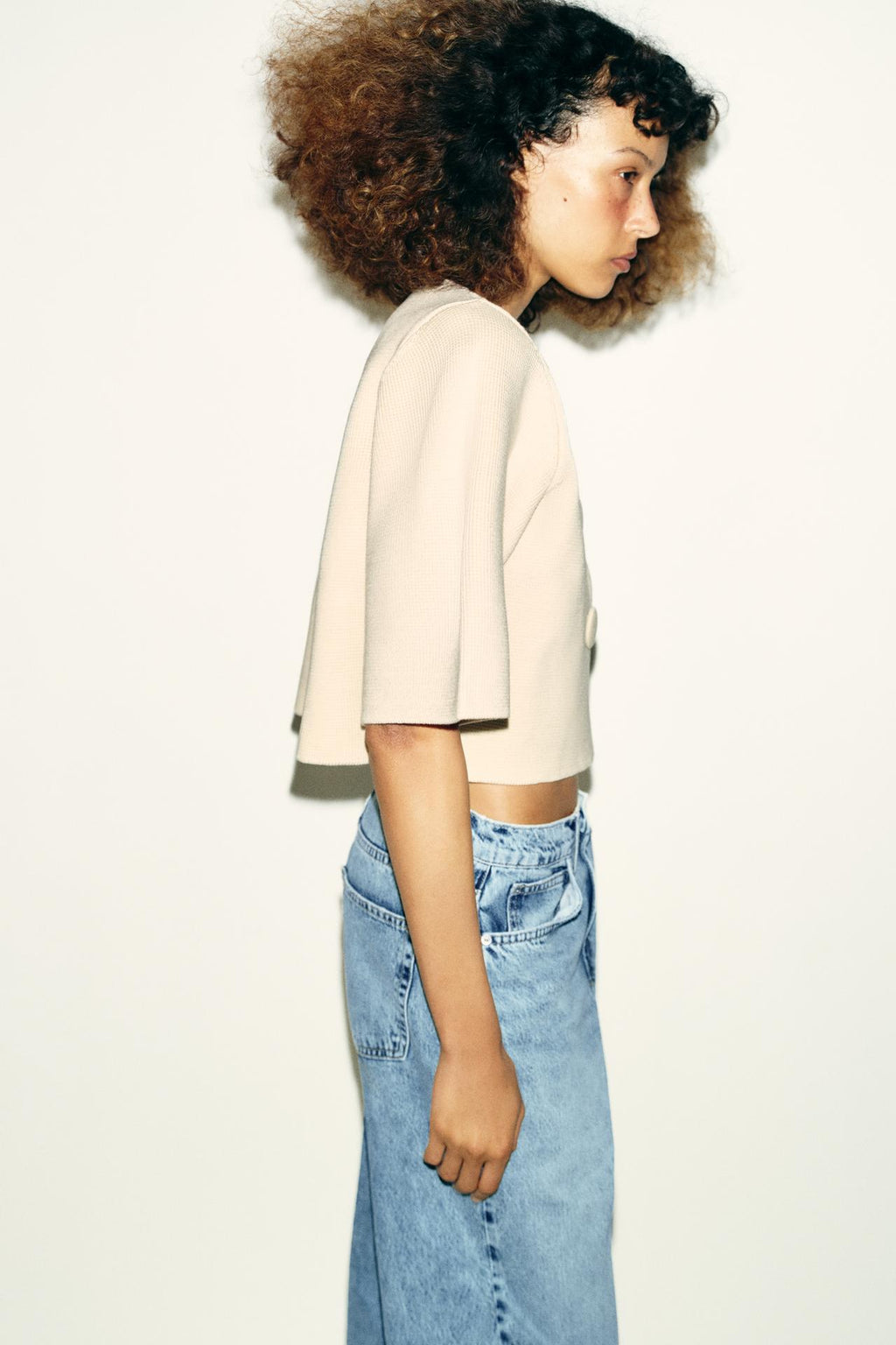 Ivory Muse Cropped Vest