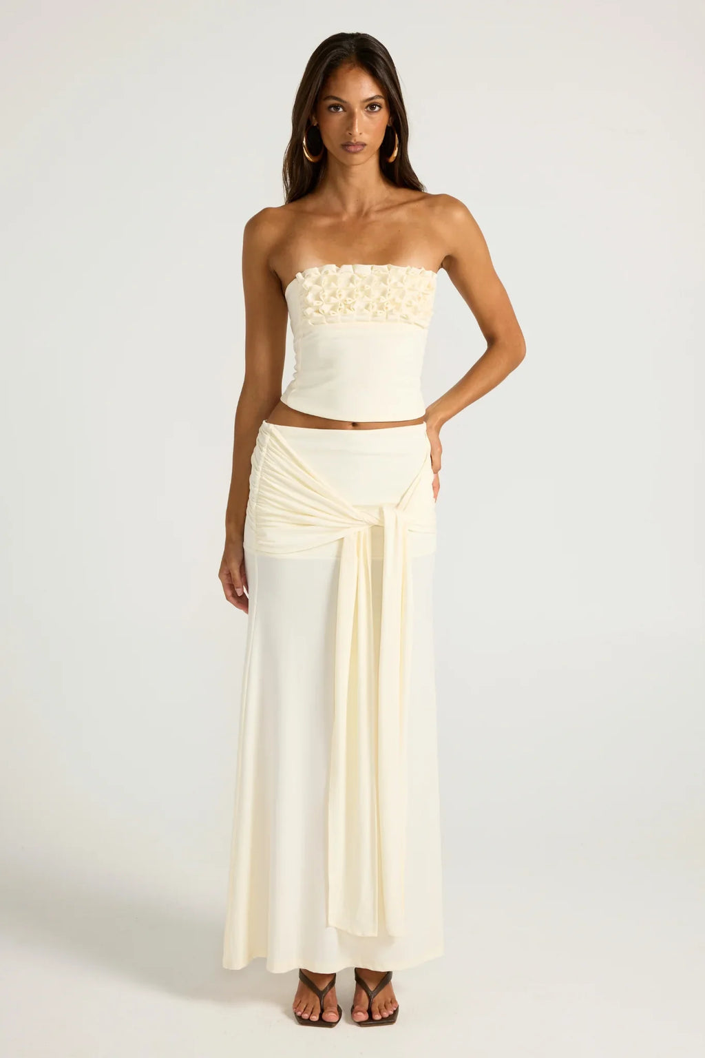 Ivory Rosette Maxi Set