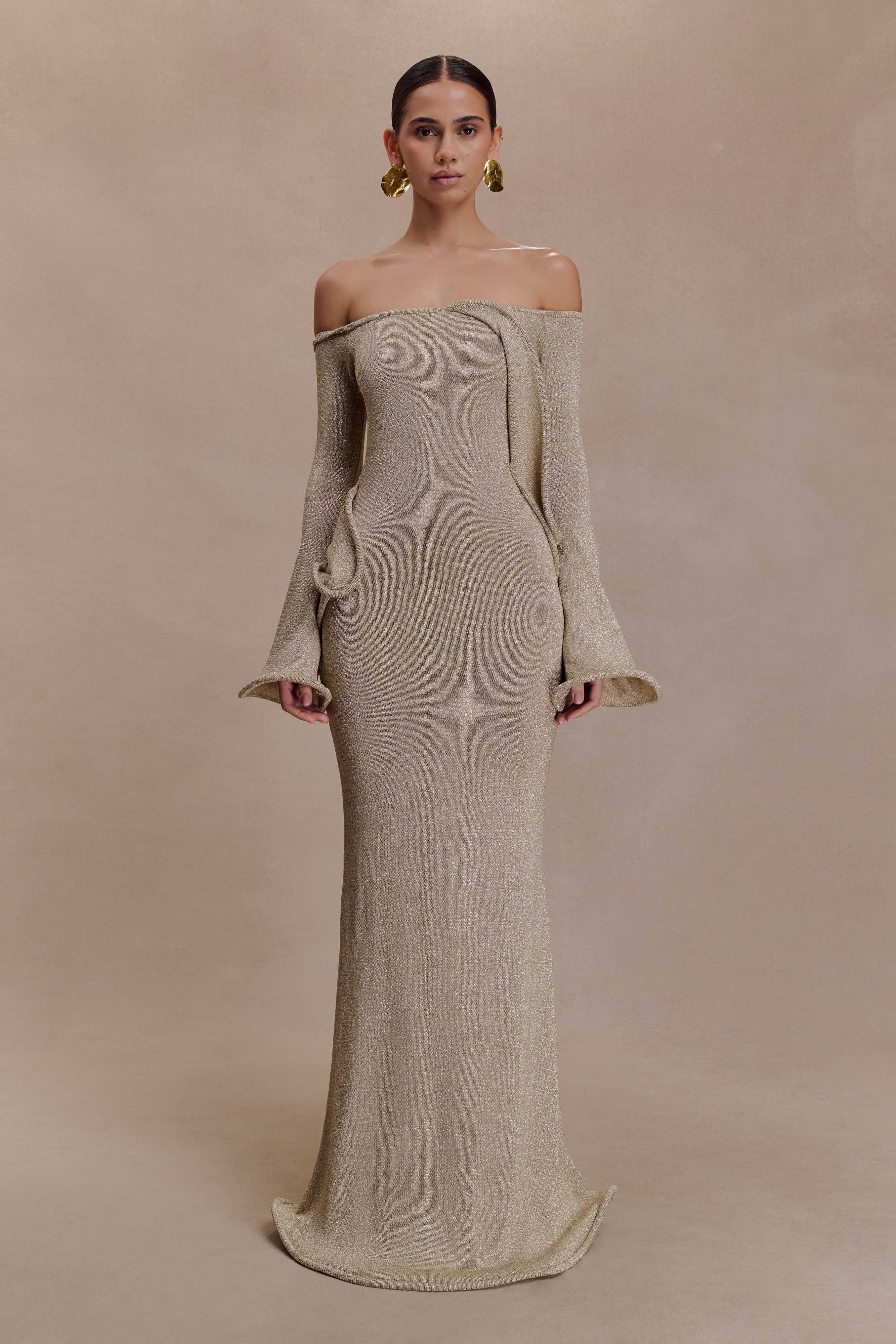 Golden Whisper Dress