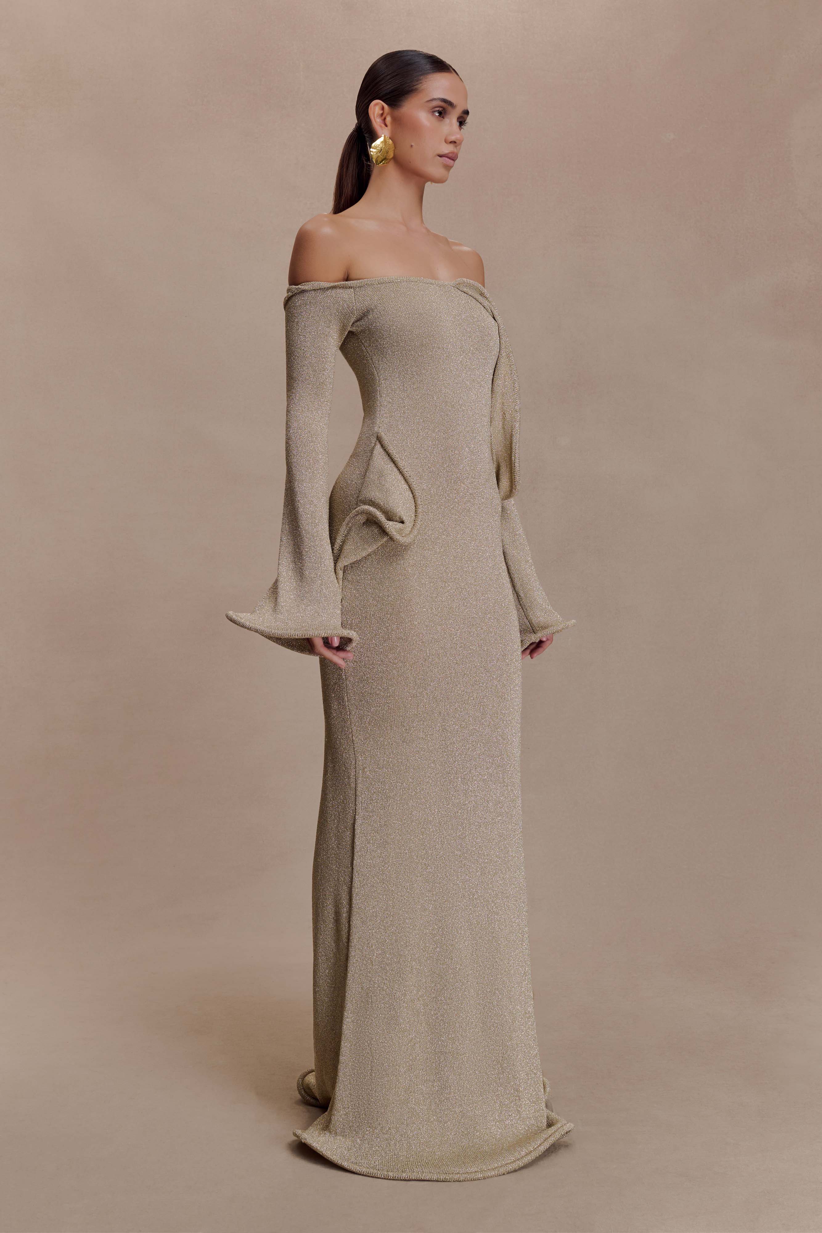 Golden Whisper Dress