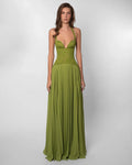 Lace Corset Halter Maxi Gown