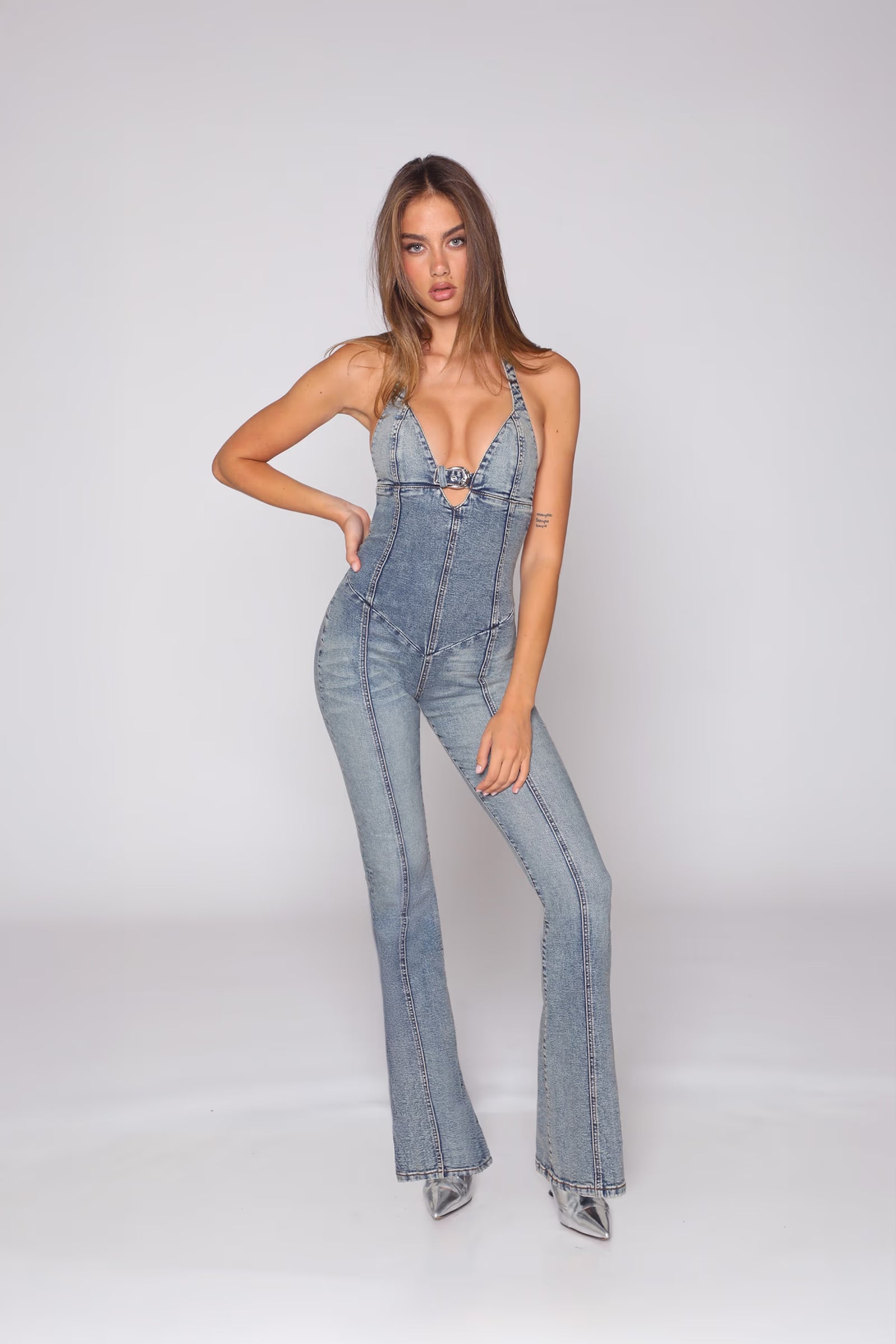 Model Off-Duty Jeans Jumpsuit