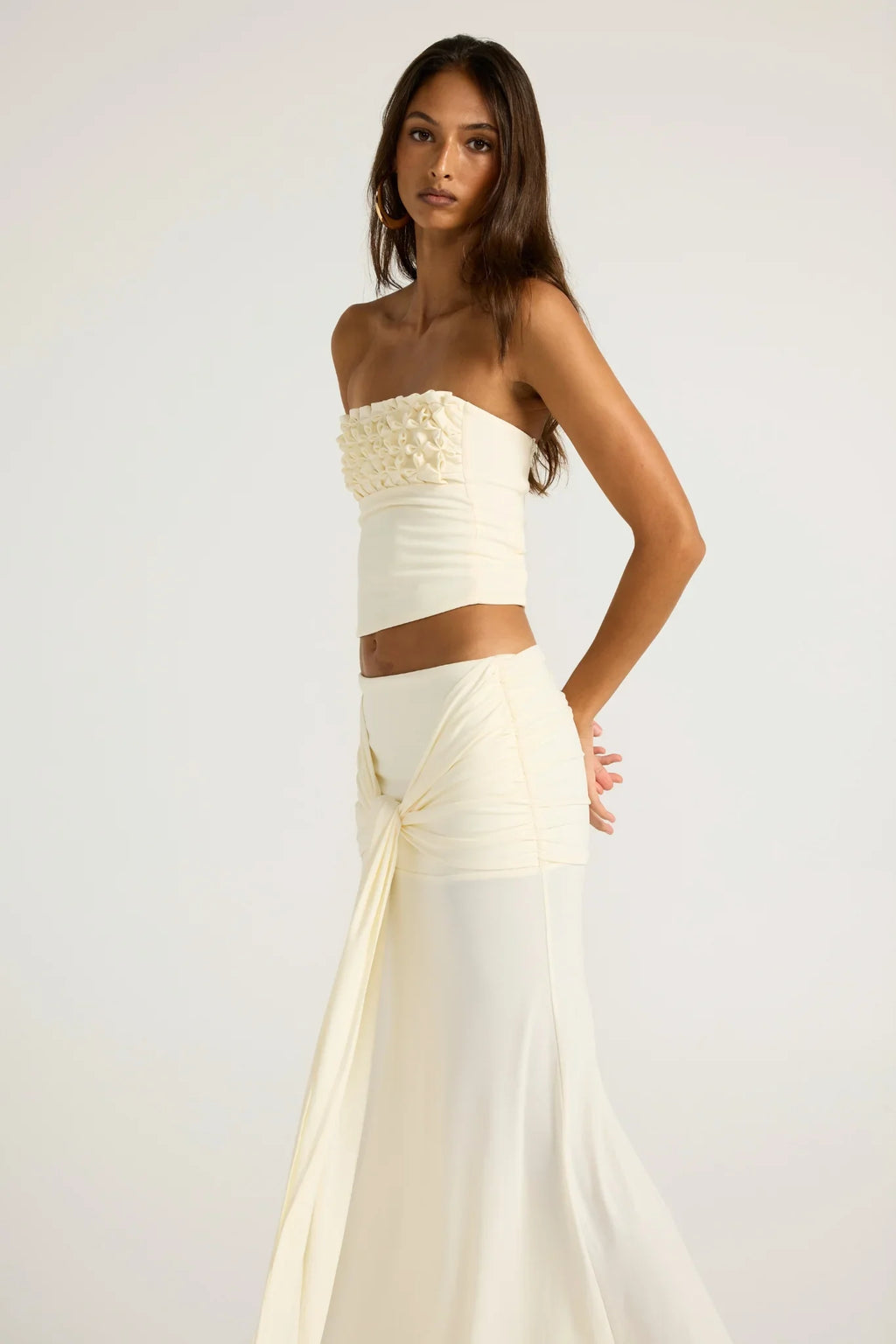 Ivory Rosette Maxi Set