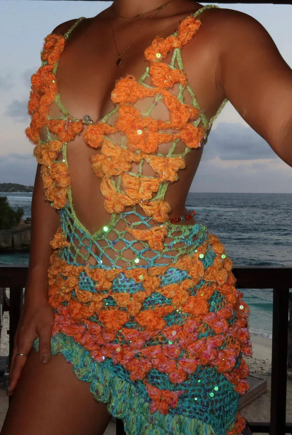 Crochet Mini Dress