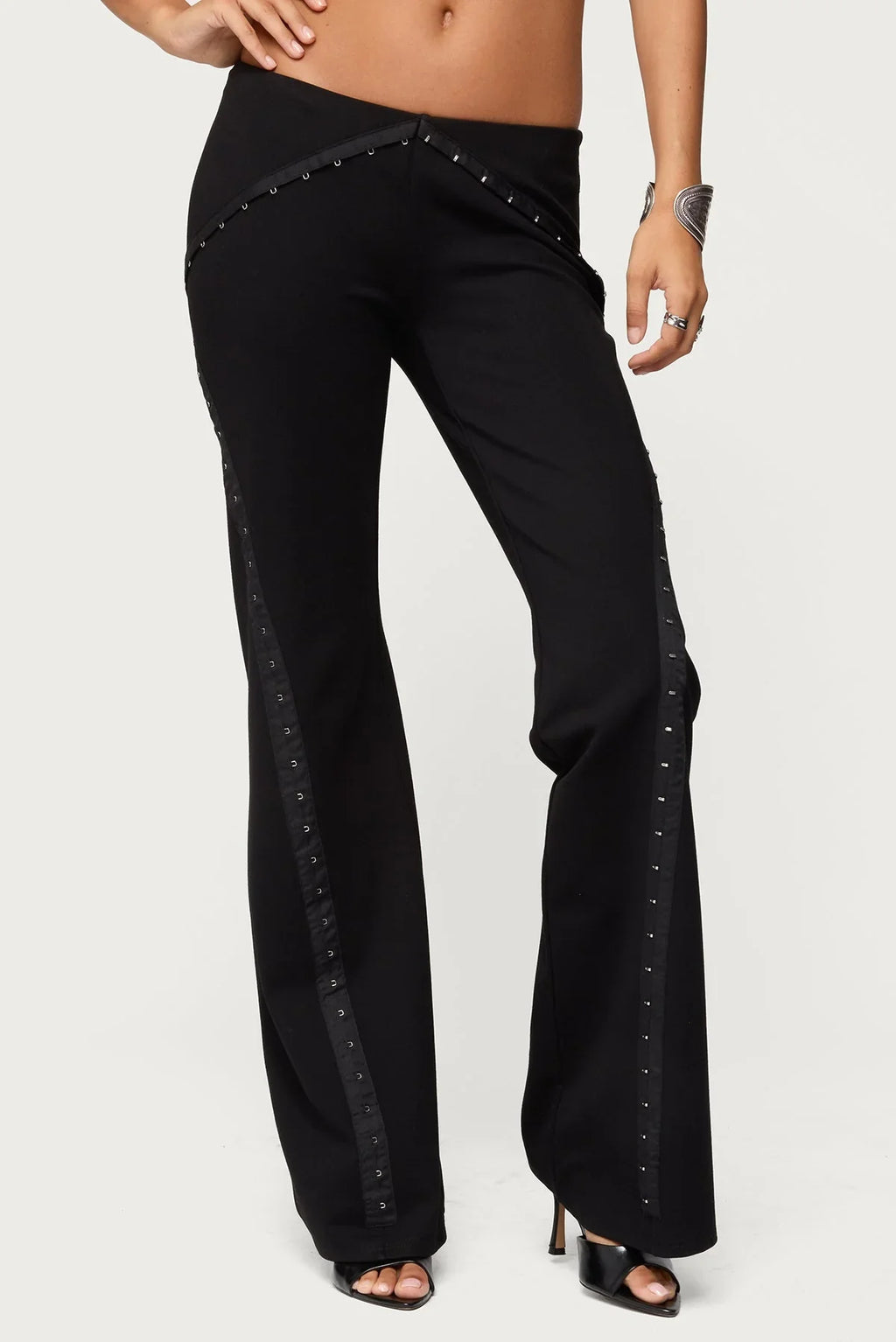 Studded Flare Trousers