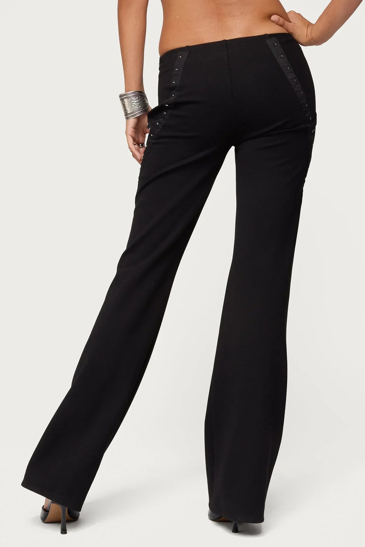 Studded Flare Trousers