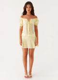 Lace Trim Flounce Mini Skirt