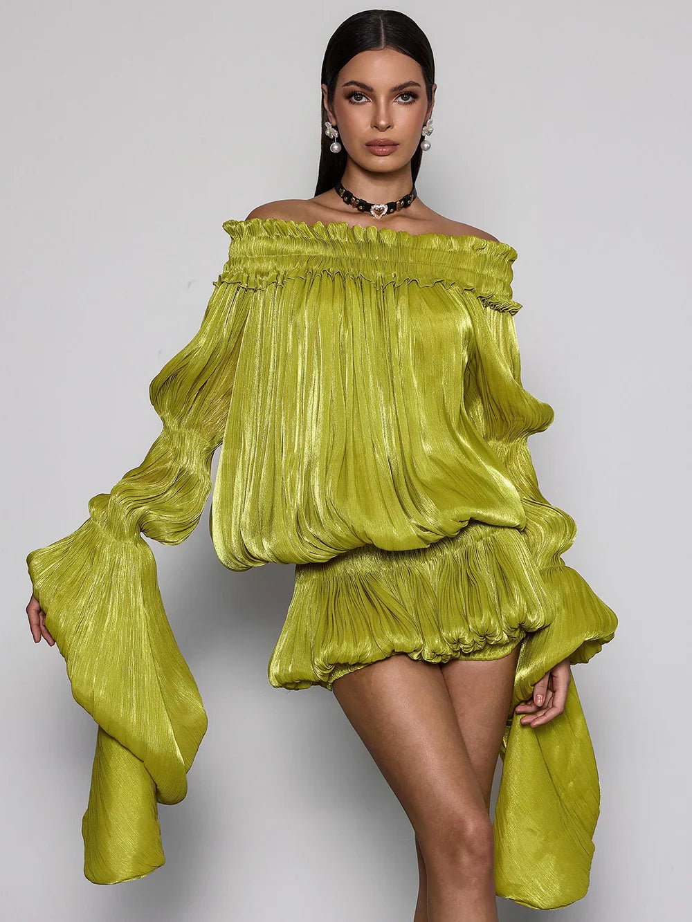 Lime Dream Mini Dress