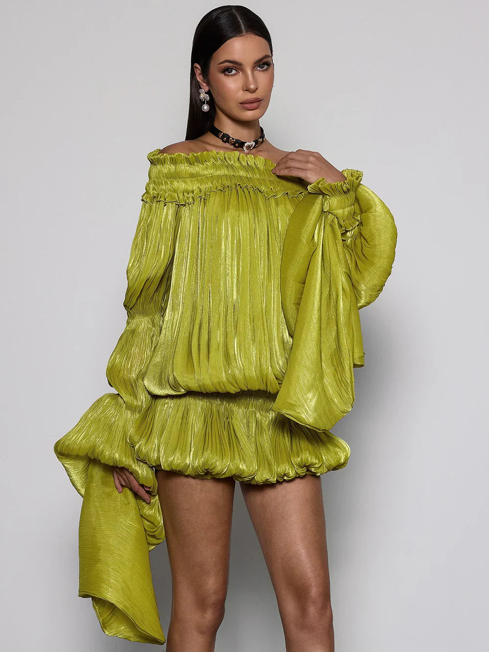 Lime Dream Mini Dress