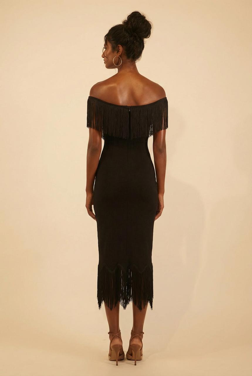 Midnight Fringe Dress