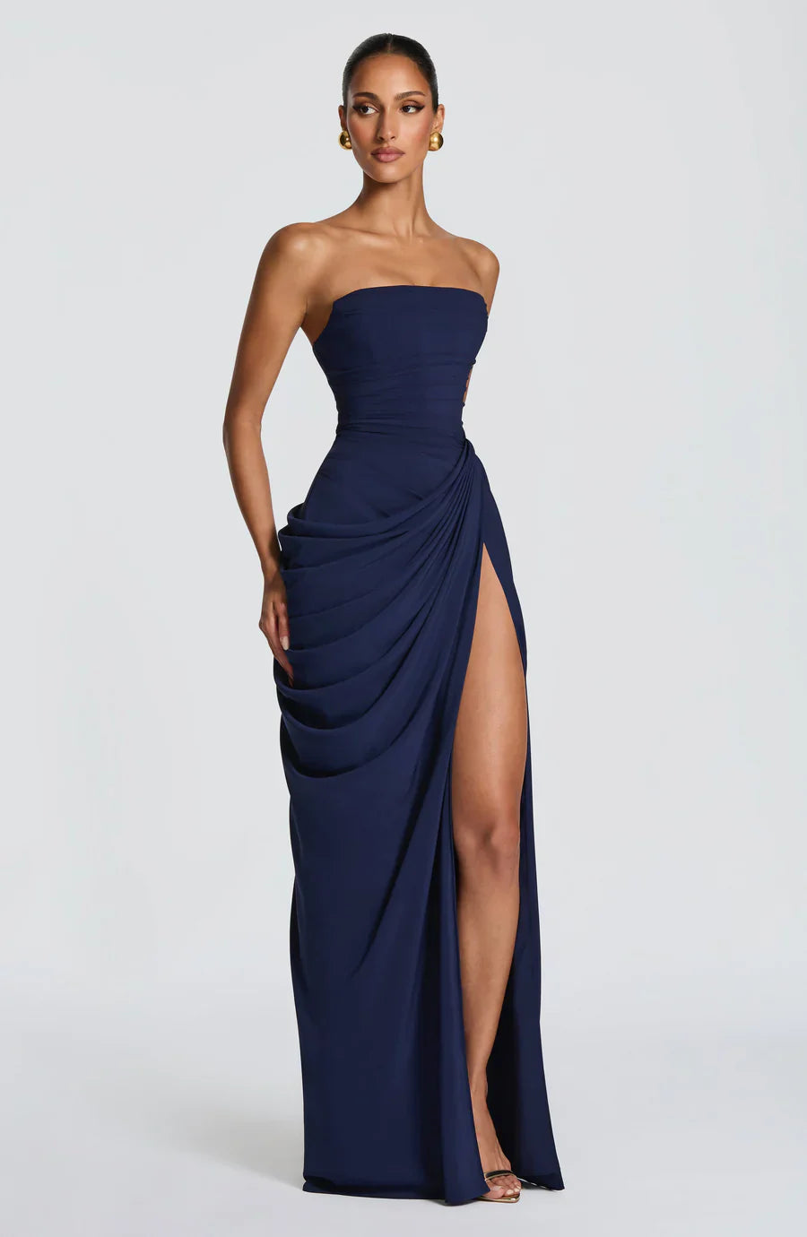 Butter Yellow Strapless Maxi Dress